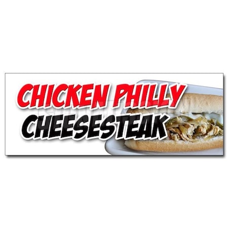 Signmission CHICKEN PHILLY CHEESESTEAKsticker philadelphia sandwich steak hot, D-12 Chicken Philly Cheesestk D-12 Chicken Philly Cheesestk